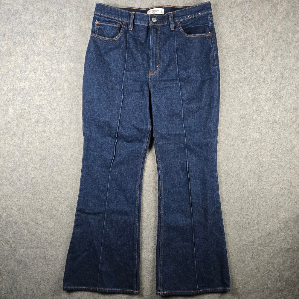Abercrombie & Fitch The Vintage Flare Jeans Womens 31/12 Dark Blue High Rise 70s